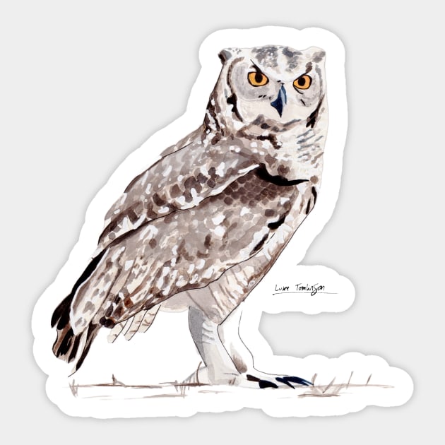 Spotted Eagle Owl Sticker by lucafon18